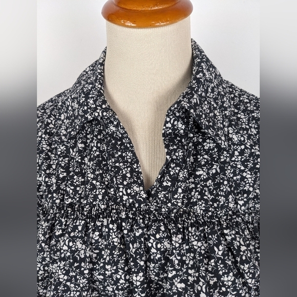 Zara Black Floral Crop Top Extra Small - Picture 8 of 10